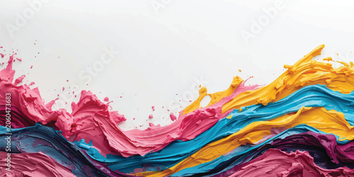 Colorful abstract watercolor background with paint splashes and flowing waves and texture design wallpaper