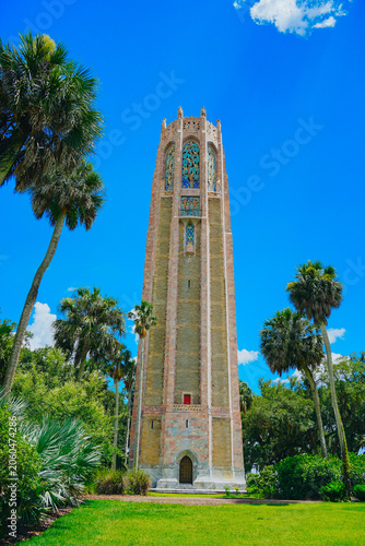The landscape of Bok tower garden in lake wales of Florida