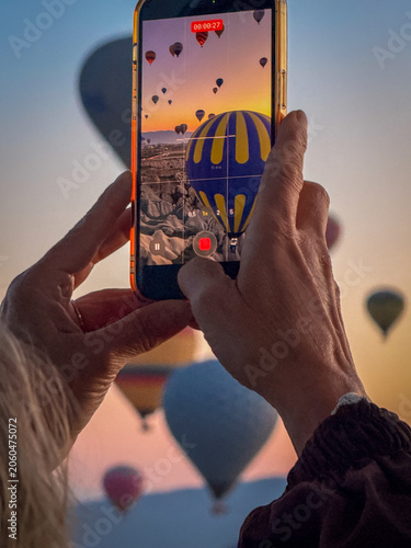 Capturing Hot Air Balloons in Cappadocia at Sunrise