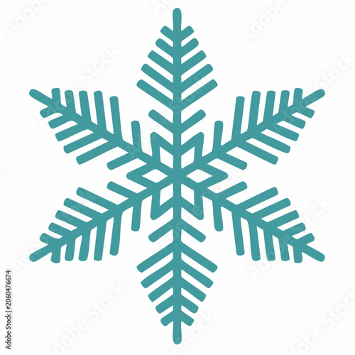 Teal Snowflake Icon