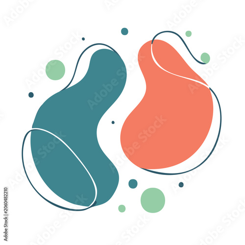 Abstract heart design with dots and circles