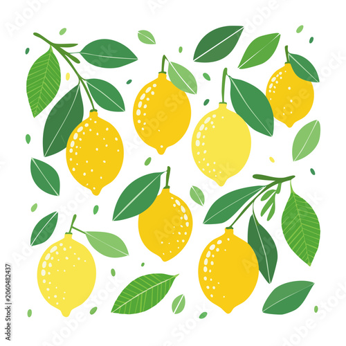 Flat design sunflower vector illustration