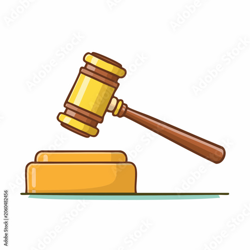 Gavel and Sounding Block Illustration