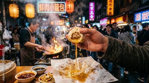 Street Food Delight with Juicy Dumpling