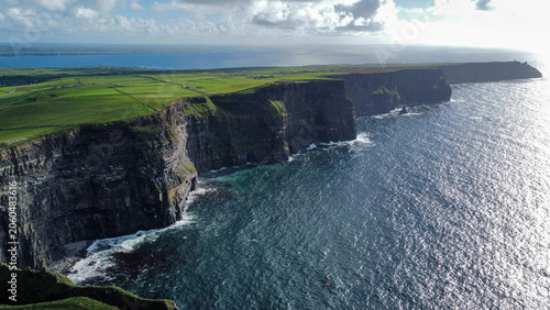Photography Aerial View of the Cliffs of Moher on Ireland’s Atlantic Coast