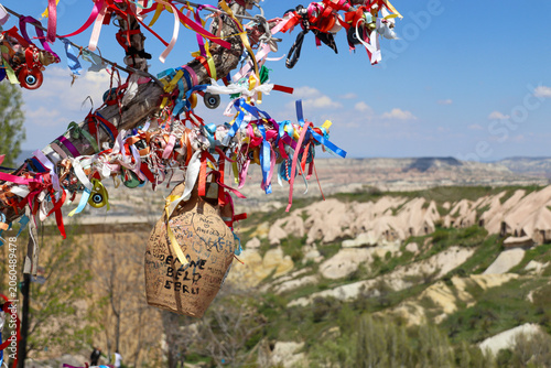 Colorful Ritual Tree with Decorations in Cappadocia