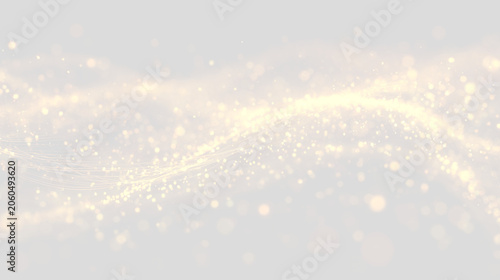 発光するゴールドラインとスパークルエフェクト 透明PNG 光の流れと粒子が輝く高級感のある抽象背景デザイン