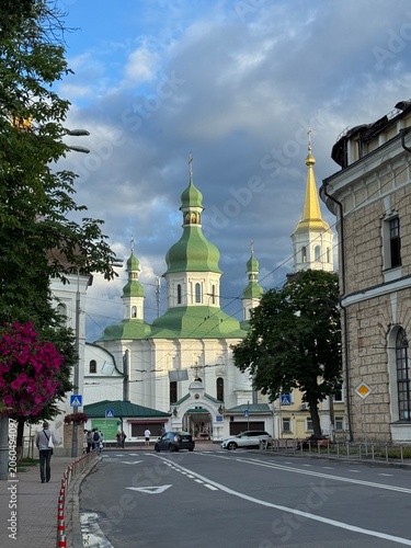 Summer view of Kyiv, Ivan Mazepa street.