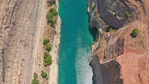 Korinth Channel greek landmark. Travel to Greece and visit places