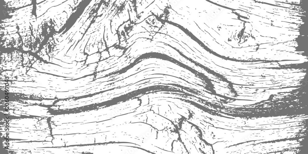 Obraz premium Black and white abstract wooden texture with organic lines and natural wood grain patterns for design background