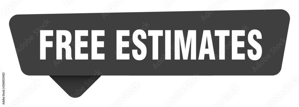 Obraz premium free estimates black sign isolated on transpatent background. free estimates sticker