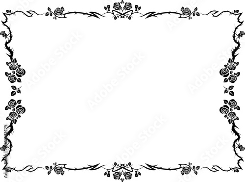 Beautiful frame with roses