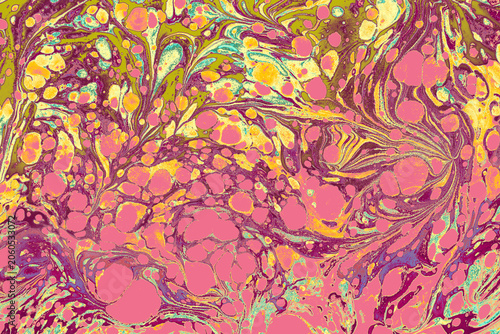Vibrant Abstract Marbled Fluid Paint Texture Background For Designers