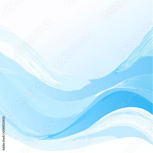 Abstract Blue Waves Background