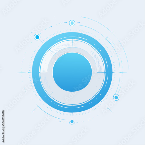 Abstract Futuristic Circular Interface Element