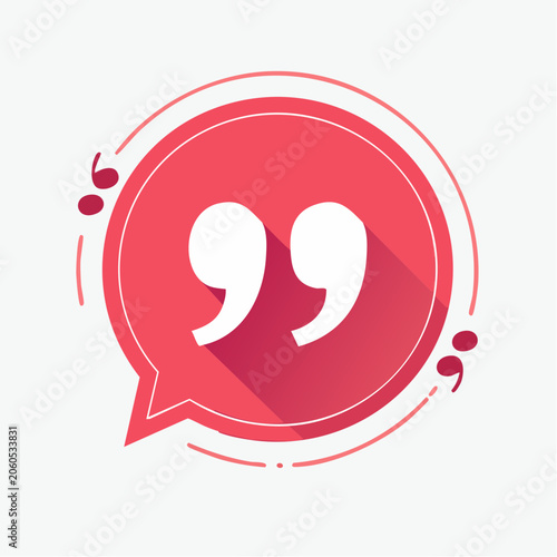 Quotation Mark Icon in Speech Bubble