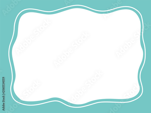Minimalist Flat Wavy Border Template for Social Media and Ads