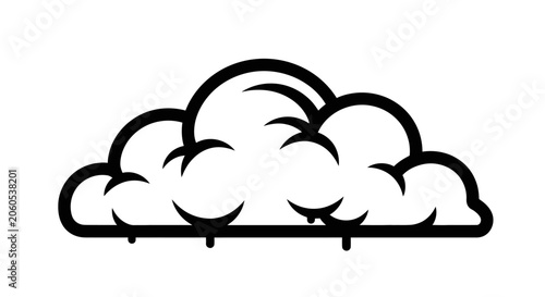 Abstract cloud formation illustration with soft edges and minimalist design evokes a sense of calm and simplicity in digital art.