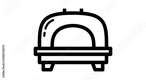 Luggage rack handle designed for travel bags showcases sturdy construction and portable convenience for travelers.