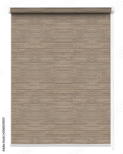 Natural woven blinds roll down smoothly