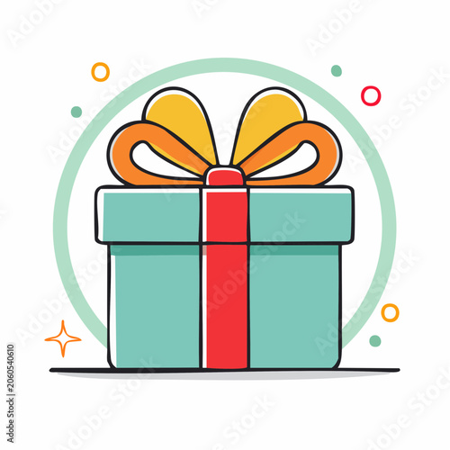 Gift Box with Ribbon and Bow