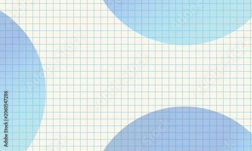 Blue round gradient shapes on checkered background