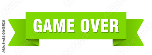game over ribbon isolated on transparent background. game over ribbon