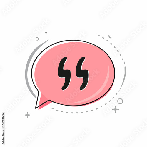 Quotation Marks in a Speech Bubble Icon