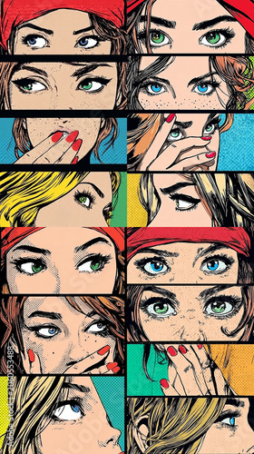 comic panel female partial expression
