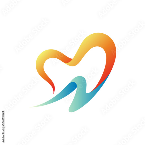 Heart logo combination with wave shape
