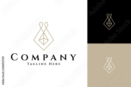 Jewelry diamond minimal logo design