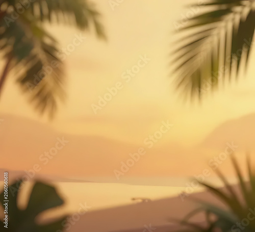 Warm golden summer light abstract background with smooth blur texture