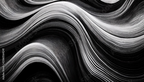 Grainy Noise Texture With A Monochrome Marble Wave Effect Flowing Abstractly In Black And White Designed For Wide Website Banners Headers And Vintage Poster Graphics