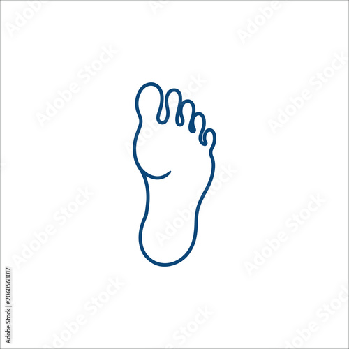 Human Footprint Line Ico