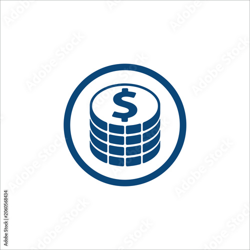 Stack of Dollar Coins Icon