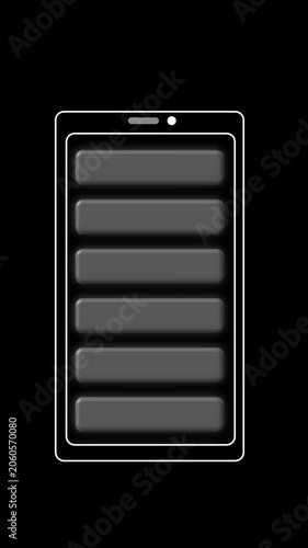 Minimal mobile scrolling animation featuring a smartphone interface with smooth upward content movement on a dark background.