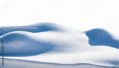 Large Snowdrift With Soft Texture Isolated On Transparent Cutout Background
