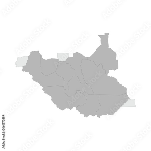 south-sudan-political-map-vector
