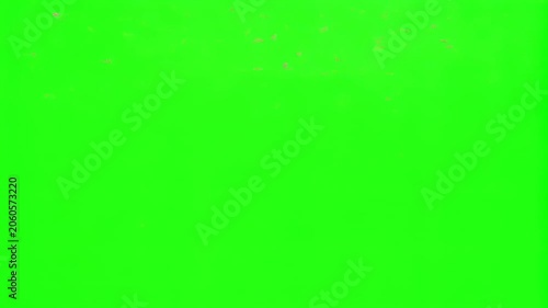 Glitch grunge effect on green screen background