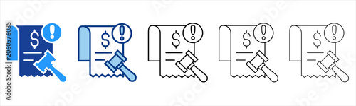 Fotografía Retribution   Icon In Different Color And Outline Style
