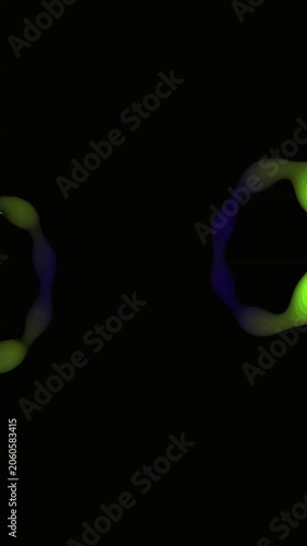 Abstract Colorful Light Orbs Floating in Darkness.