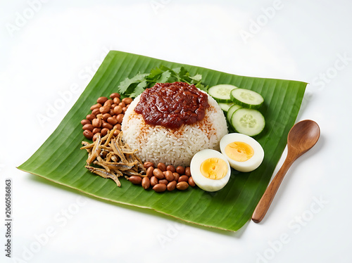 Freshly baked pizza with vegetables and egg on green board.