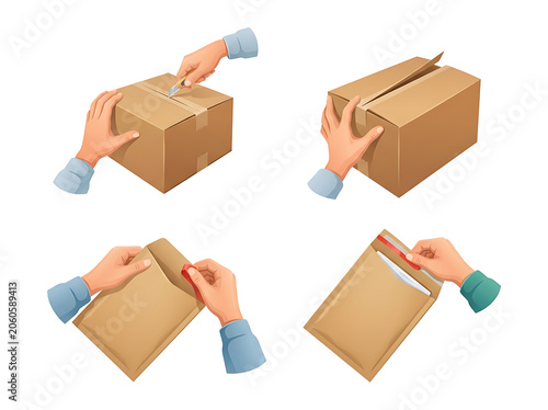 Wooden crate boxes stacked in different orientations.