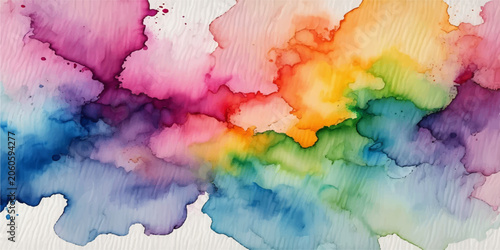 Multicolor watercolor background, abstract artistic splash, vibrant gradient texture design illustration backdrop template modern