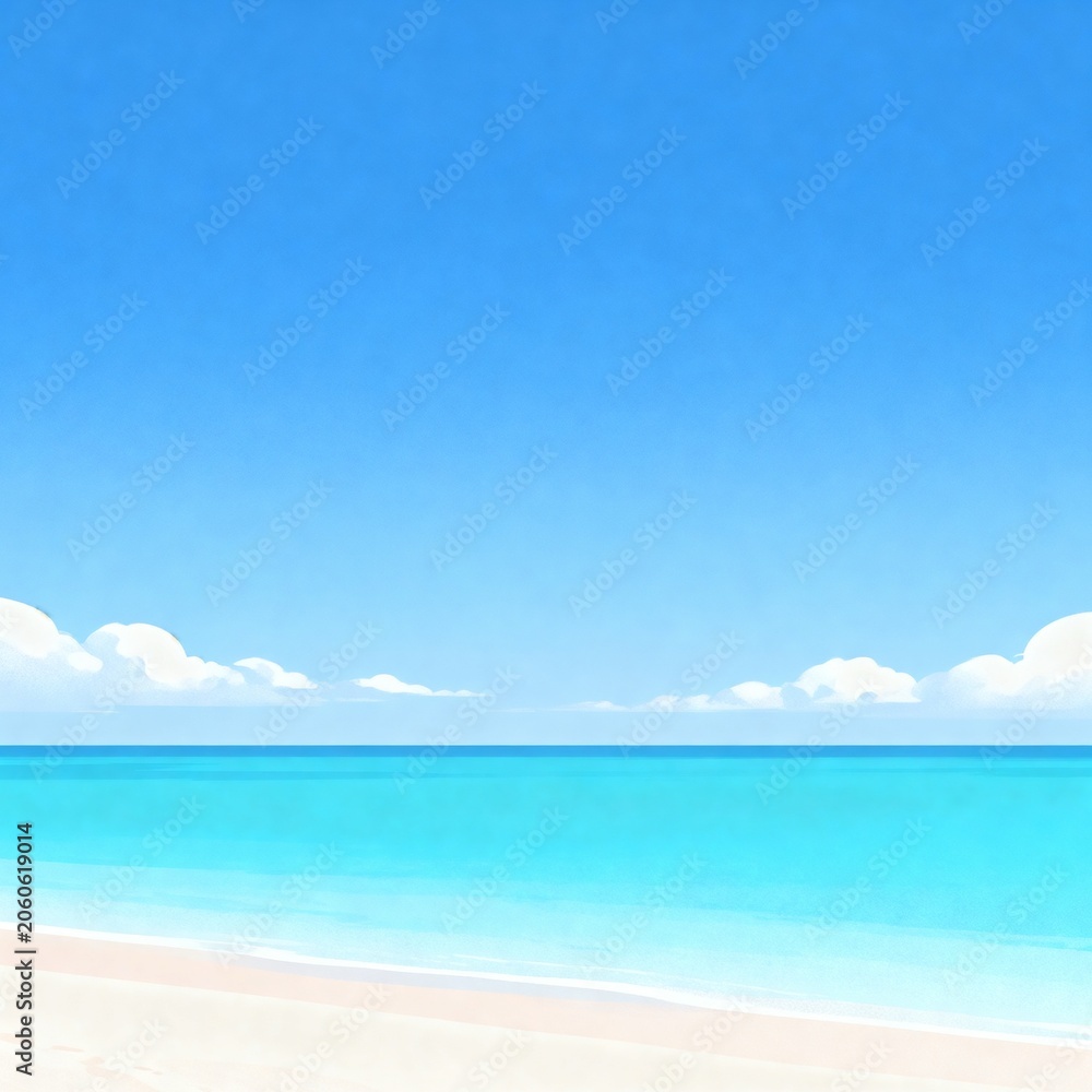 Fototapeta premium tropical beach with blue sky.generate ai