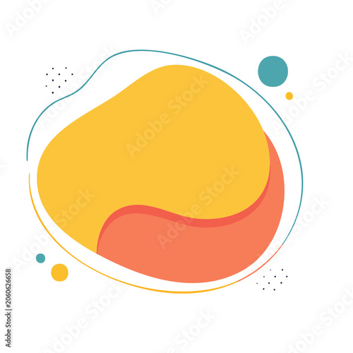 Colorful abstract organic shape illustration