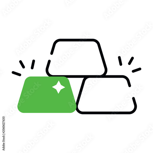 Bilde på lerret An editable design icon of ingots