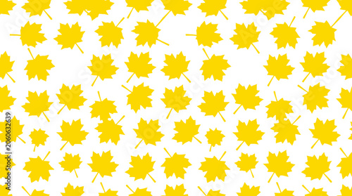 Yellow maple leaf pattern background.