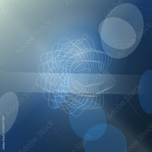 Foto Blue 3D brain neuron network render