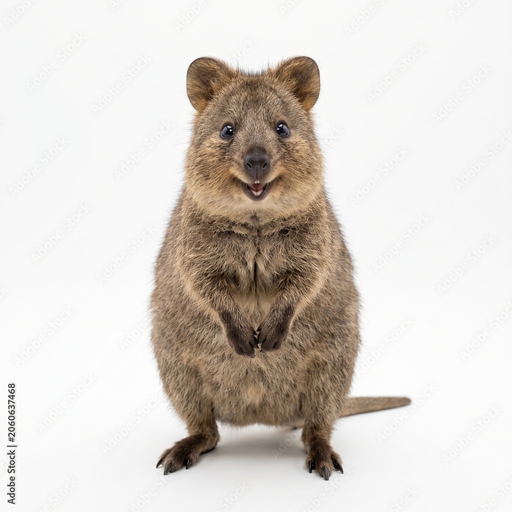 Fototapeta premium brown quokka isolated on white background